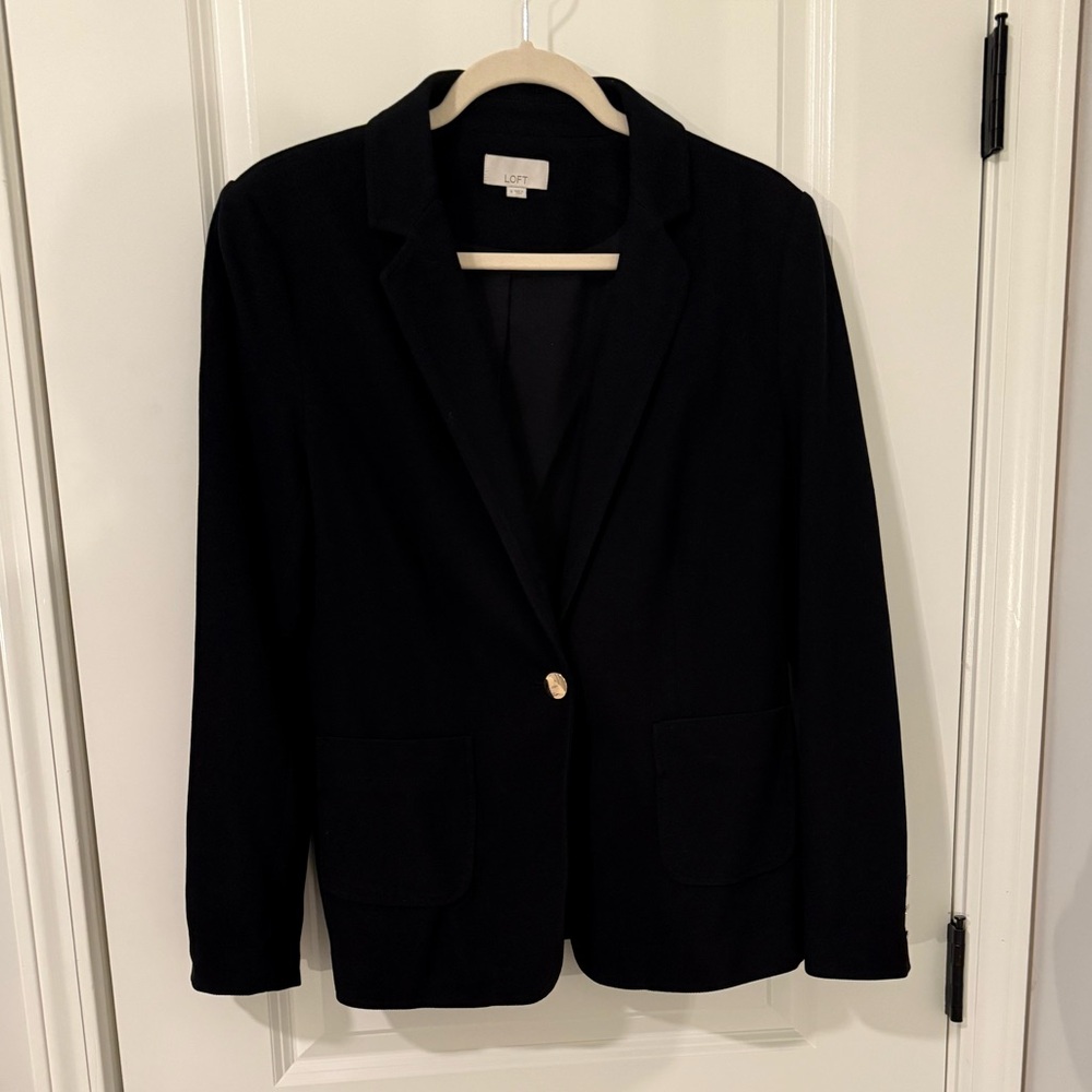 LOFT Black Blazer, gold buttons - 8